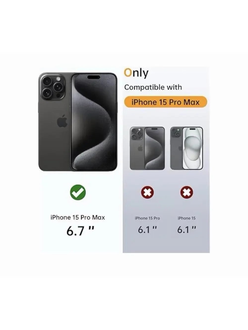 JUESHITUO Magnetic Case for iPhone 15 Pro Max w/Camera Lens Protector Blue